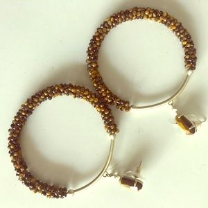Kendra Scott Russell Hoops Brown